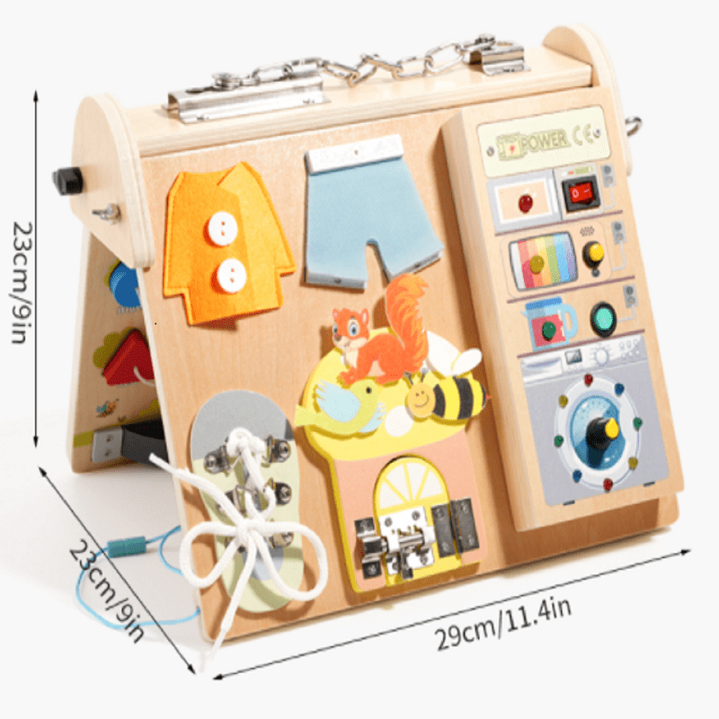 LED 조명이 있는 나무 4-in-1 비지보드, 유아  - Board Game Of Life 리뷰 및 가격